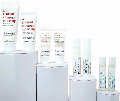 ×9Pc. ThisWorks Morning Expert Hyaluronic Serum, Mask, Pillow Spray, Breathe In