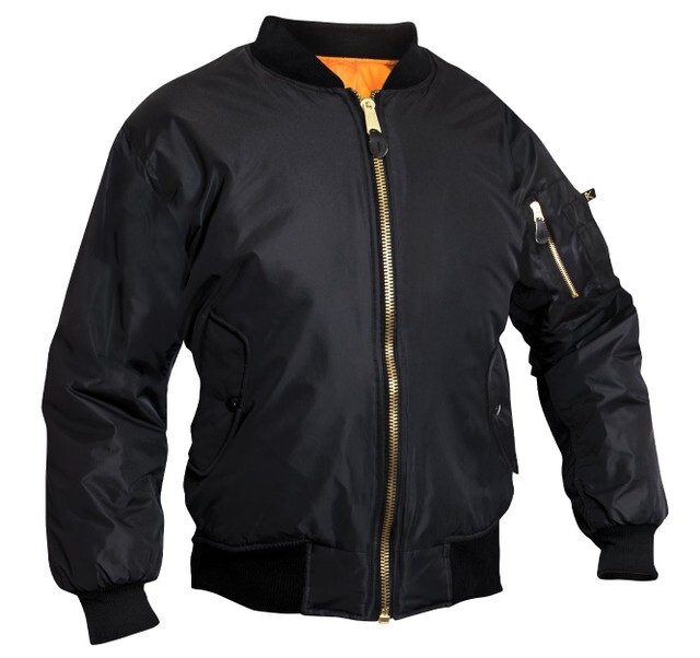 Rothco Womens MA-1 Flight Jacket - Black