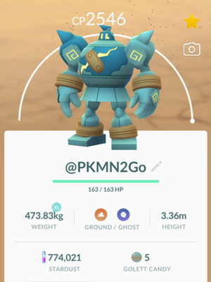 Pokemon Ir Golurk Lvl35 Oportunidade Comercio De Sorte Leia A Descricao Ebay