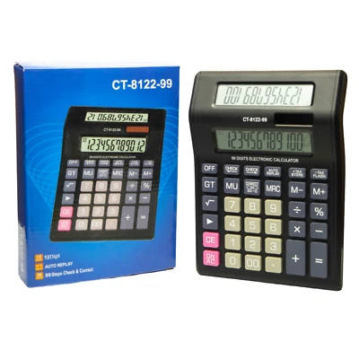 Taschenrechner Fach 12stelliger Tischrechner dual Display Batterie