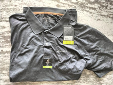 Eddie Bauer Motion ShortSleeve Polo Shirt Large Grey MINT FREE SHIP 