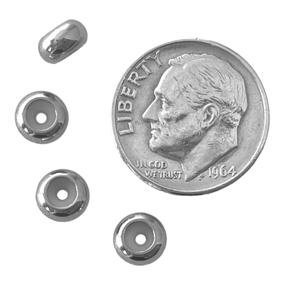 10 Stopper Gripper 6mm Rondelle Smart Beads Keepers Silicone Lined 1mm Grip Hole eBay