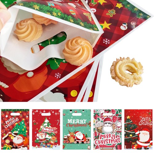 10PCS Santa Claus Christmas Candy Bag Snowman Packaging Bag Home