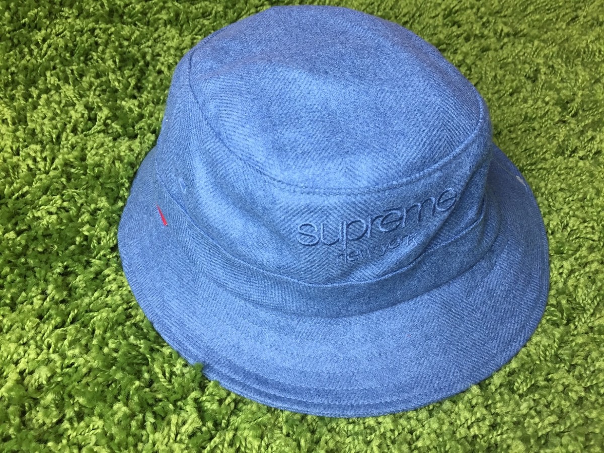Supreme F/W 2014 Bucket Crusher Hat Classic Logo M/L Light Supreme F/W 2014 Bucket Crusher Hat Classic Logo M/L Light