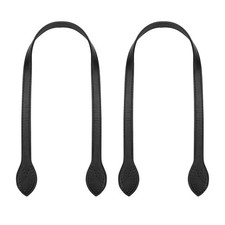 2PCS 23" Leather Purse Straps, Short Bag Handles Handbag Strap Black