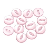 12 StüCk Rosa Runde NäHknöPfe 10Mm Harz 2-Loch Fischauge Bastelknopf
