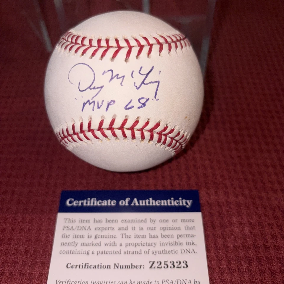 Denny McLain Autographed Signed Baseball - MLB Tigers Inscribed MVP 68- PSA/DNA - Image 2 of 4