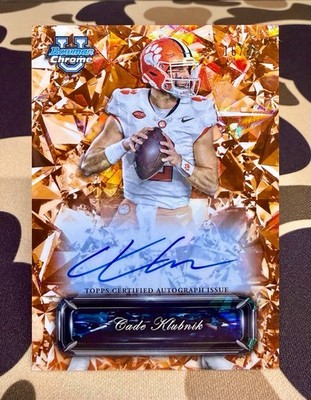 Cade Klubnik Autograph 2024 Bowman Orange Color Match Sapphire SSP RC Auto /25