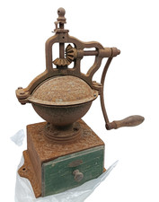 Ancien moulin à café de comptoir Peugeot Frères en fonte vers 1900 bistrot