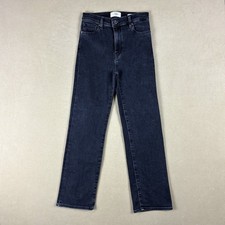 FRAME Women s Le Sleek Straight Jeans Size 26 Black Stretch Denim