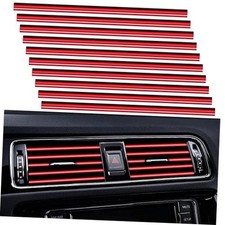 20 Pieces Universal Car Air Conditioner Vent Trim Decoration A-Red - 20 Pieces