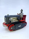 NOMURA TIN ROBOT TRACTOR JAPAN CIRCA 1957 SPACE TOY CUSTOM NO YONEZAWA,VIDEO..!!