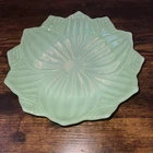 FIRE KING JADEITE LOTUS Flower Salad Plate 8"