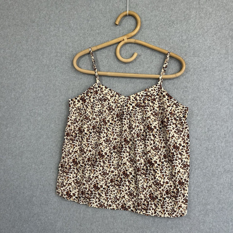 Henry Oscar Top Cami Spaghetti Strap Soze 10 Animal Print 