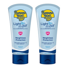 Banana Boat Light as Air Sunscreen Lotion SPF 50 Twin Pack 6Oz