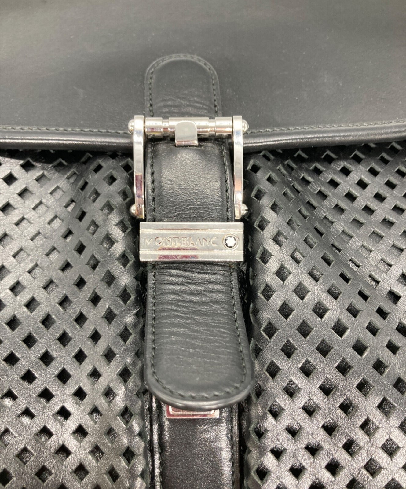 MONTBLANC Business Bag Men's Burberry Trench Coat Black Used - 30.5cm Height thumbnail 5