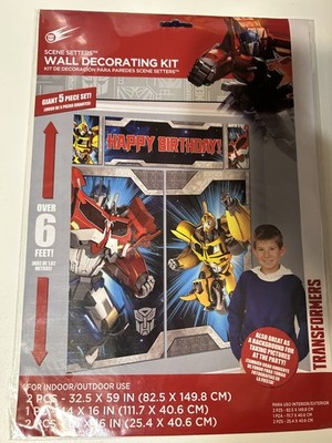 Transformers Scene Setters Wall Decorating Kit 5 Piece Birthday Party Supplies