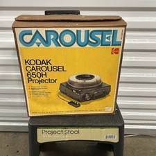 Kodak Carousel 650 Vintage Slide Projector with Remote And Extra Tray In Box