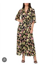 Vince CamutoWomen's 3/4-Sleeve Belted Maxi Dress Size 3x