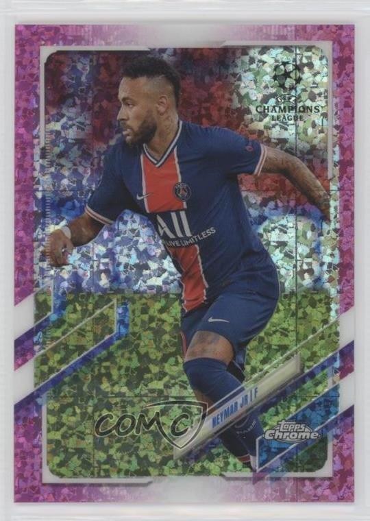 2020-21 Topps Chrome UCL Pink Mini-Diamond Refractor /175 Neymar Jr #16