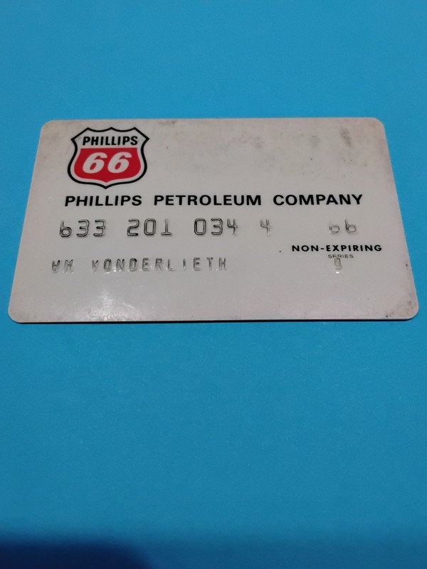 Vintage 1974 Phillips 66 Gas Station Credit Card