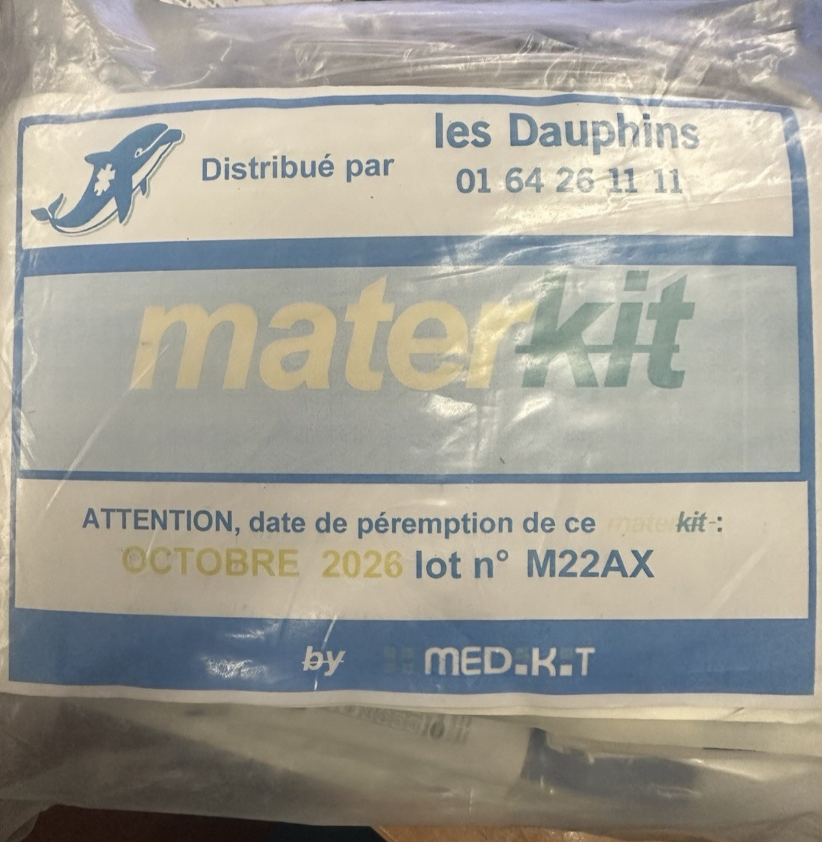Kit MATERKIT Médikit avec péremption 10/2026 neuf pour premiers secours
