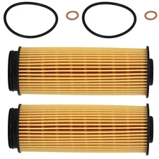 2pc New Engine Oil Filters for BMW M440i xDrive Gran Coupe 3.0L L6 2022 HU6022z