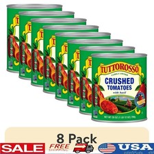 Crushed Tomatoes W/ Basil 28oz Canned Gluten Free Italian Pantry Staple Non-GMO