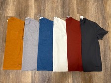Men?s Cotton T-Shirts, Lot Of 6, New, Size Medium, Cotton, Short Sleeve Pocketed