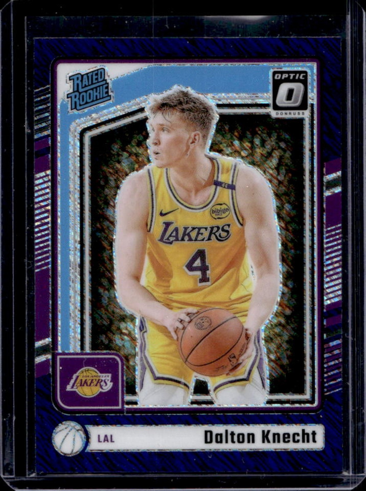 2024-25 Donruss Optic Dalton Knecht Purple Shock Prizm RC Rated Rookie #256