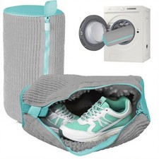 Shoe Washing Machine Bag, 2 Pack Sneaker Cleaner Kit with 10 Washer Balls for Gy