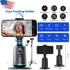 360  Auto Tracking Tripod Rotation Phone Gimbal Stand w/AI Face Follow Stabilize