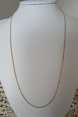 VINTAGE 14KT GELBGOLD AUSGEFALLENE GLIEDERKETTE HALSKETTE ~ 2 GRAMM ~ 16-1/2''