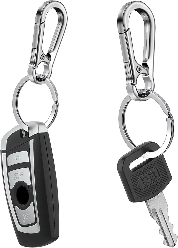 4 Pièces Mousqueton Porte-clés Petit Mousqueton Clip Mini Clé Mousqueton Chaîne  - Photo 3/4