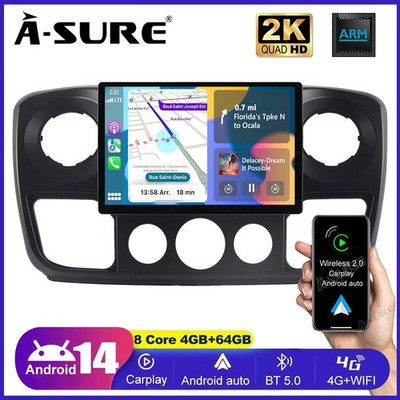 2K 13.1'' Android 14 32G CarPlay Autoradio GPS Für Renault Master Opel Movano B