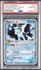 Pokemon Vaporeon EX Holo EX Delta Species 110/113 PSA 10 Gem Mint on eBay