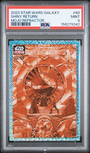 2023 TOPPS CHROME STAR WARS GALAXY MOJO REFRACTOR #80 SHINY RETURN 33/50 PSA 9