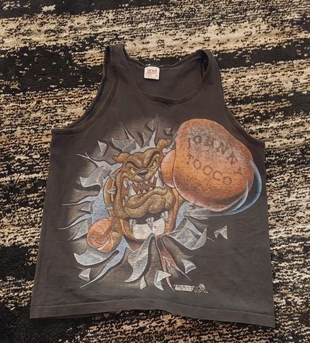 Rare 90s Vintage Johnny Tooco Tank Top Bulldog Boxing 1993 Size Medium