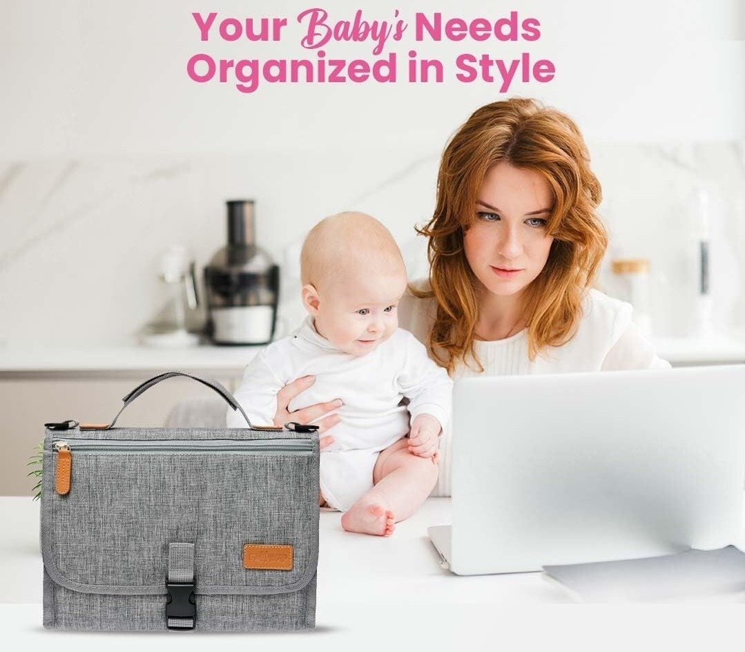 NEW MuppyKap Portable Diaper Changing Pad With Pad And Compartments