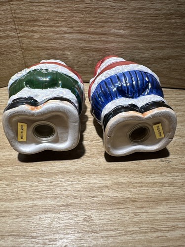 SANTA CLAUS salt & pepper shakers 4" high Ceramic Original Stoppers Star Tree - Picture 7 of 11