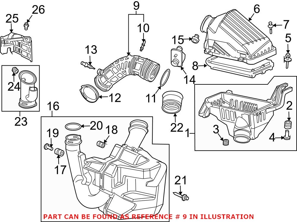 Genuine OEM Engine Air Intake Hose for Honda Accord 2.4L L4 eBay