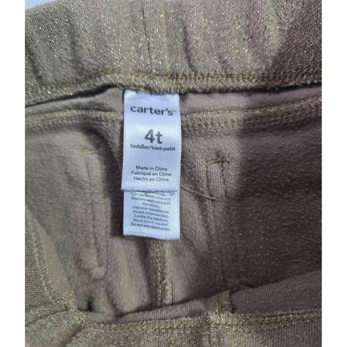 Carters Glittery Stretch Elastic Waistband Leggings Pants Size 4T - Picture 2 of 3