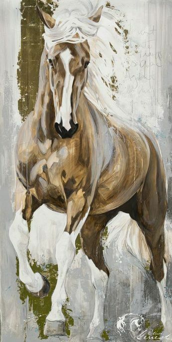 Toile cheval art moderne 50x70 cm pour illuminer un bureau scandinave