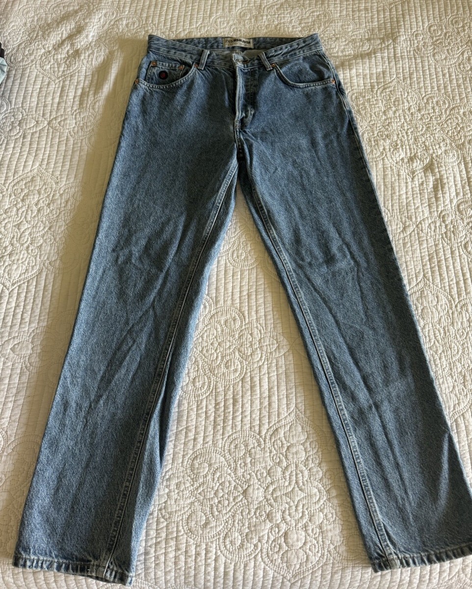 NWT Zara X RHUDE Rhuigi Loose Fit Straight Leg Jeans Blue Size 30