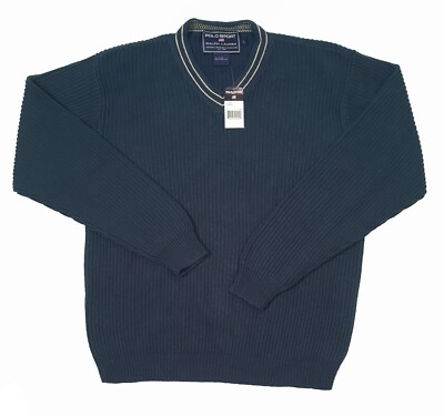 NEW Vintage Polo Sport Ralph Lauren Sweater! L Grayish Blue