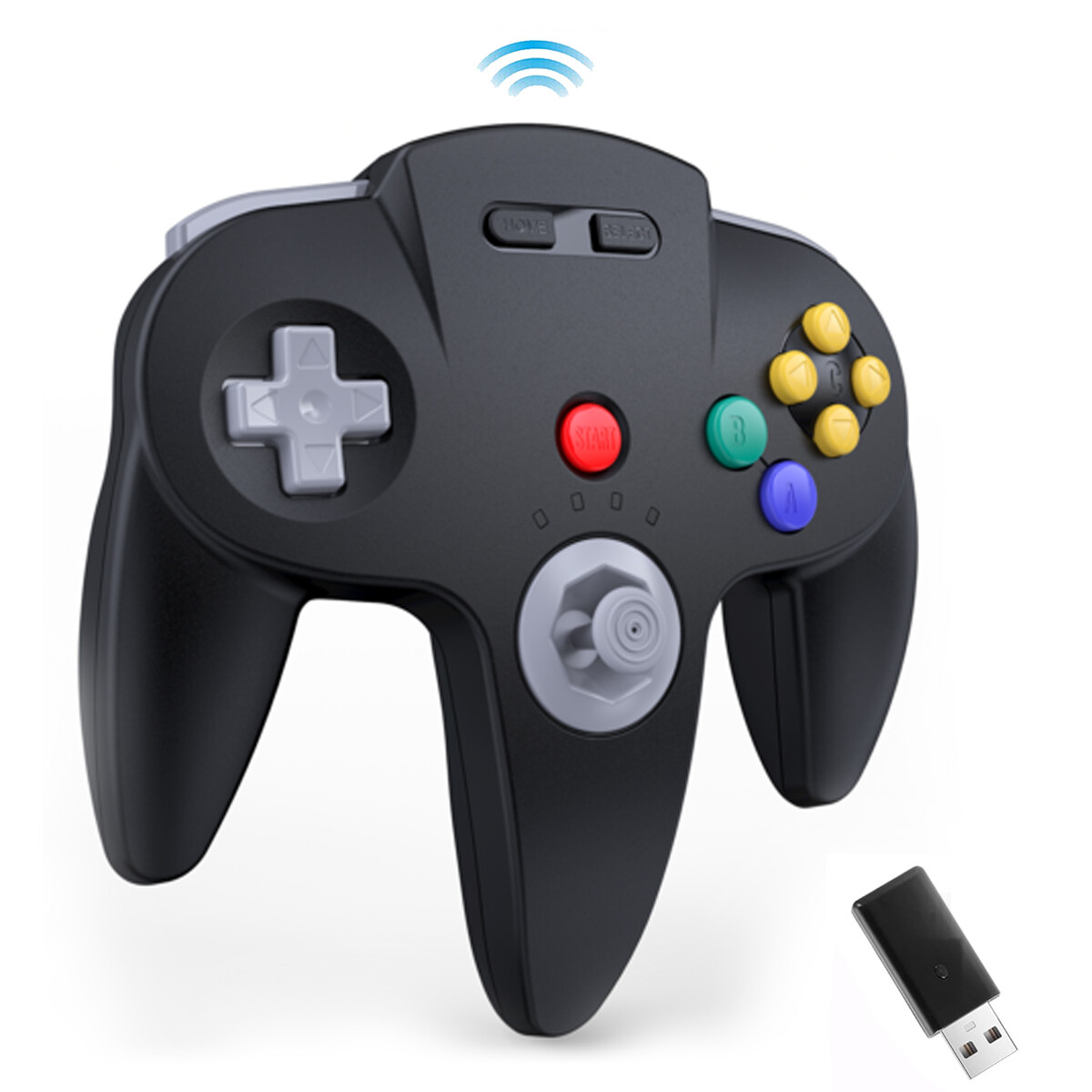 NINTENDO 64 コントローラー Nintendo Switch 4個 2.4GHZ Wireless N64 Switch Controller for Switch NSO PC Mac