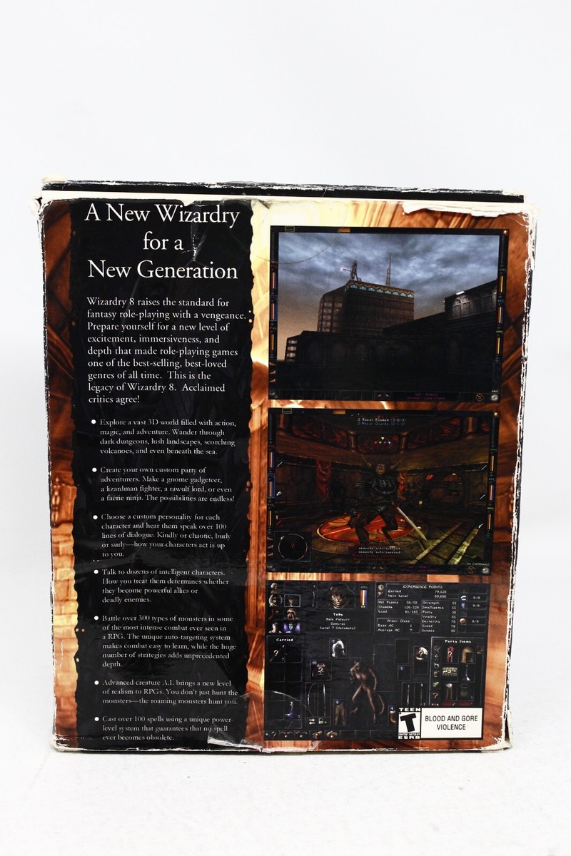 Wizardry 8 (PC, 2001) Big Box 719546188591| eBay