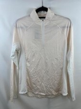 ADIDAS GOLF Women's A.READY UPF Long Sleeve PRINT Polo Shirt Pink Tint Sz M NWT