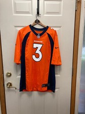 New Mens Denver Broncos Russell Wilson #3 Orange Jersey Nike Size Large