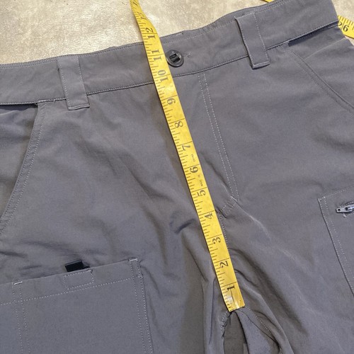 Palmyth Shorts Mens Medium Fishing Gray Boating Flat Front Pockets - Picture 4 of 8